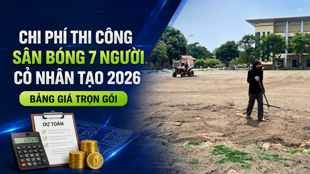 Chi Phi Thi Cong San Bong 7 Nguoi Co Nhan Tao 2026 Bang Gia Tron Goi